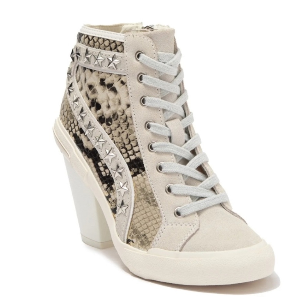 New Vintage Havana Remiee 2 Studded Snakeskin Bootie Heeled Sneaker